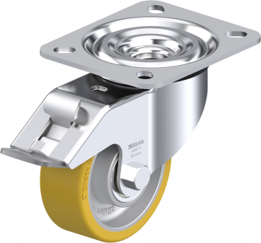 Swivel castors with “stop-fix” brake Ball-bearing KF