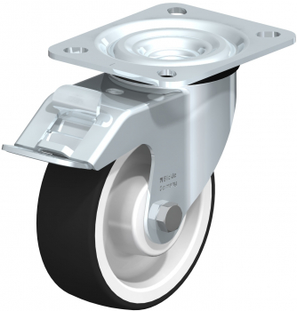 Swivel castors with “stop-fix”  Roller bearing R