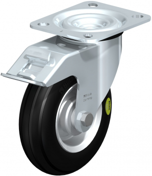Swivel castors with “stop-fix” Roller bearing R