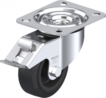 Roulettes avec blocage "stop-fix" moyeu lisse G