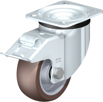 Swivel castors with “stop-fix” brake Ball-bearing K