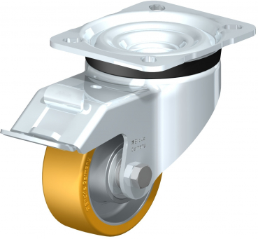 Swivel castors with “stop-fix” brake Ball-bearing KF
