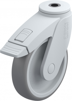 Roulettes avec blocage "stop-fix" moyeu lisse G