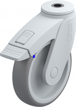 Roulettes avec blocage "stop-fix" moyeu lisse G