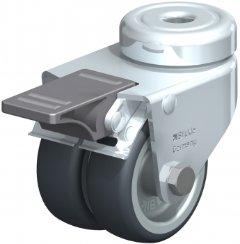 Roulettes avec blocage "stop-fix" moyeu lisse G