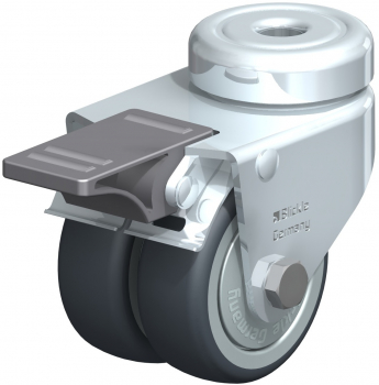 Roulettes avec blocage "stop-fix" roulement à billes KF