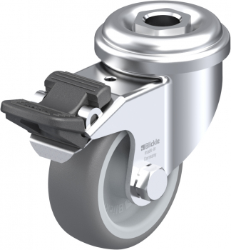 Swivel castors with “stop-fix” Plain-bore G