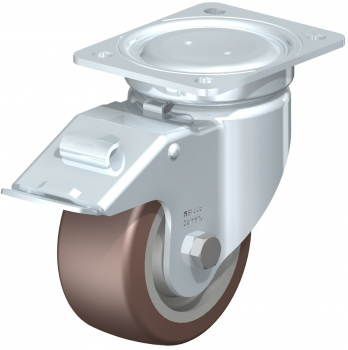 Swivel castors with “stop-fix” brake Ball-bearing K