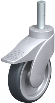 Roulettes avec blocage "stop-fix" moyeu lisse G