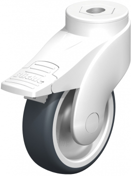 Swivel castors with “stop-fix” Plain-bore G