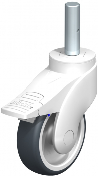 Swivel castors with “stop-fix” Plain-bore G