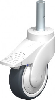 Swivel castors with “stop-fix” brake Ball-bearing KF