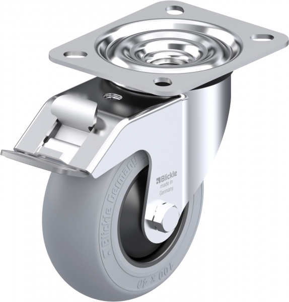 Lenkrollen mit Feststeller „stop-fix“ mit Kugellager KF