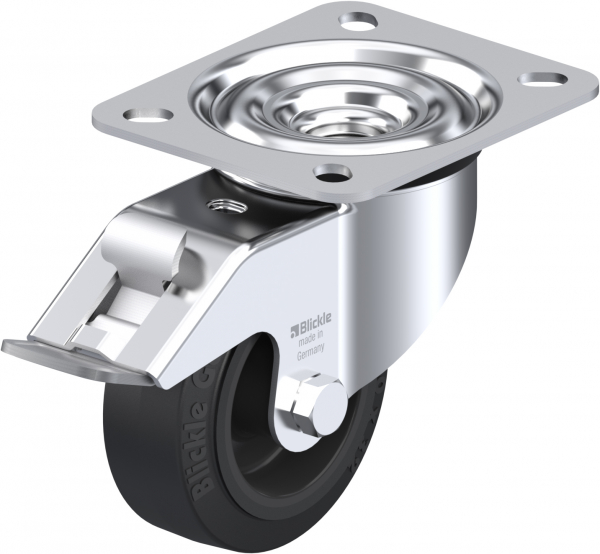 Roulettes avec blocage "stop-fix" moyeu lisse G