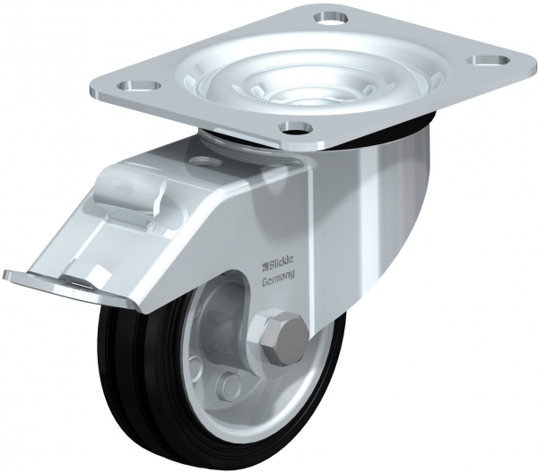 Swivel castors with “stop-fix” Roller bearing R