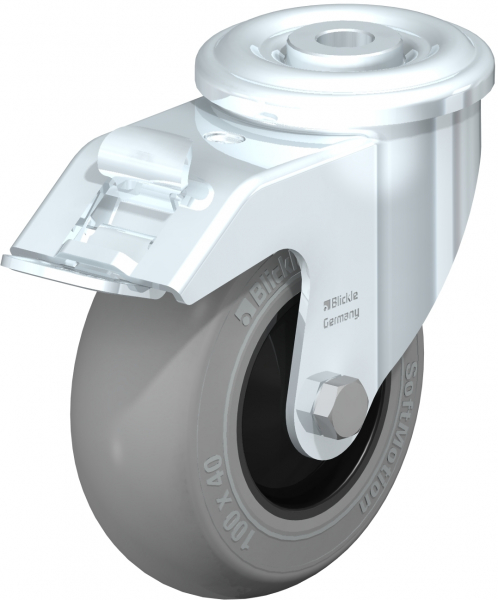 Swivel castors with “stop-fix” Ball-bearing KF