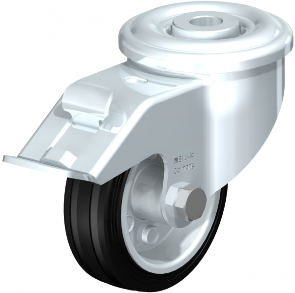 Swivel castors with “stop-fix” Roller bearing R