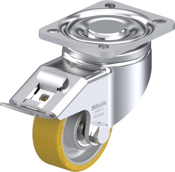 Swivel castors with “stop-fix” brake Ball-bearing KF
