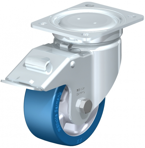 Swivel castors with “stop-fix” brake Ball-bearing K
