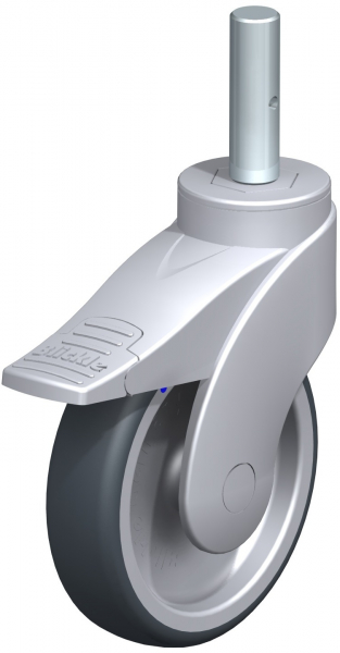 Swivel castors with “stop-fix” Plain-bore G