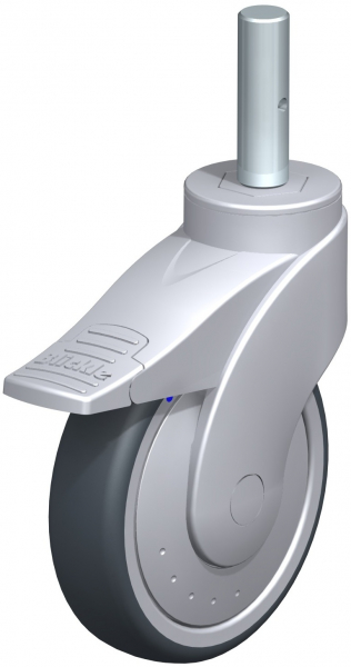 Swivel castors with “stop-fix” brake Ball-bearing KF