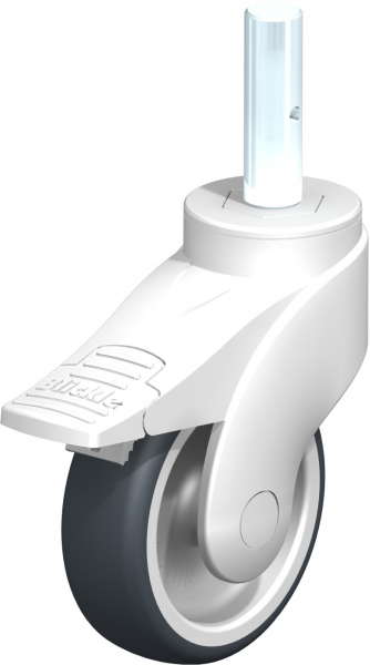 Roulettes avec blocage "stop-fix" moyeu lisse G