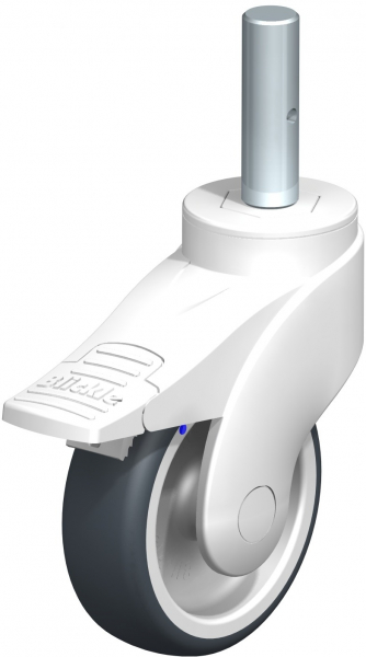 Swivel castors with “stop-fix” Plain-bore G