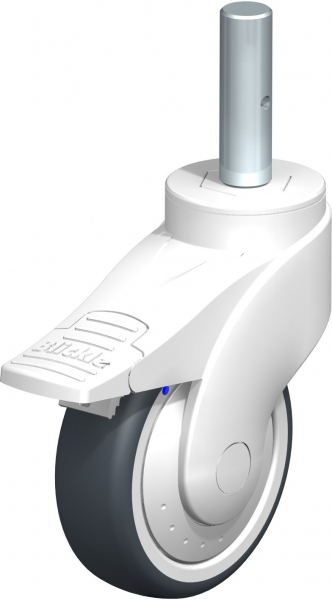 Swivel castors with “stop-fix” brake Ball-bearing KF