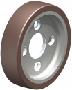 GBA Heavy-duty hub fitting wheels with Blickle Besthane® polyurethane tread, with cast iron wheel centre
